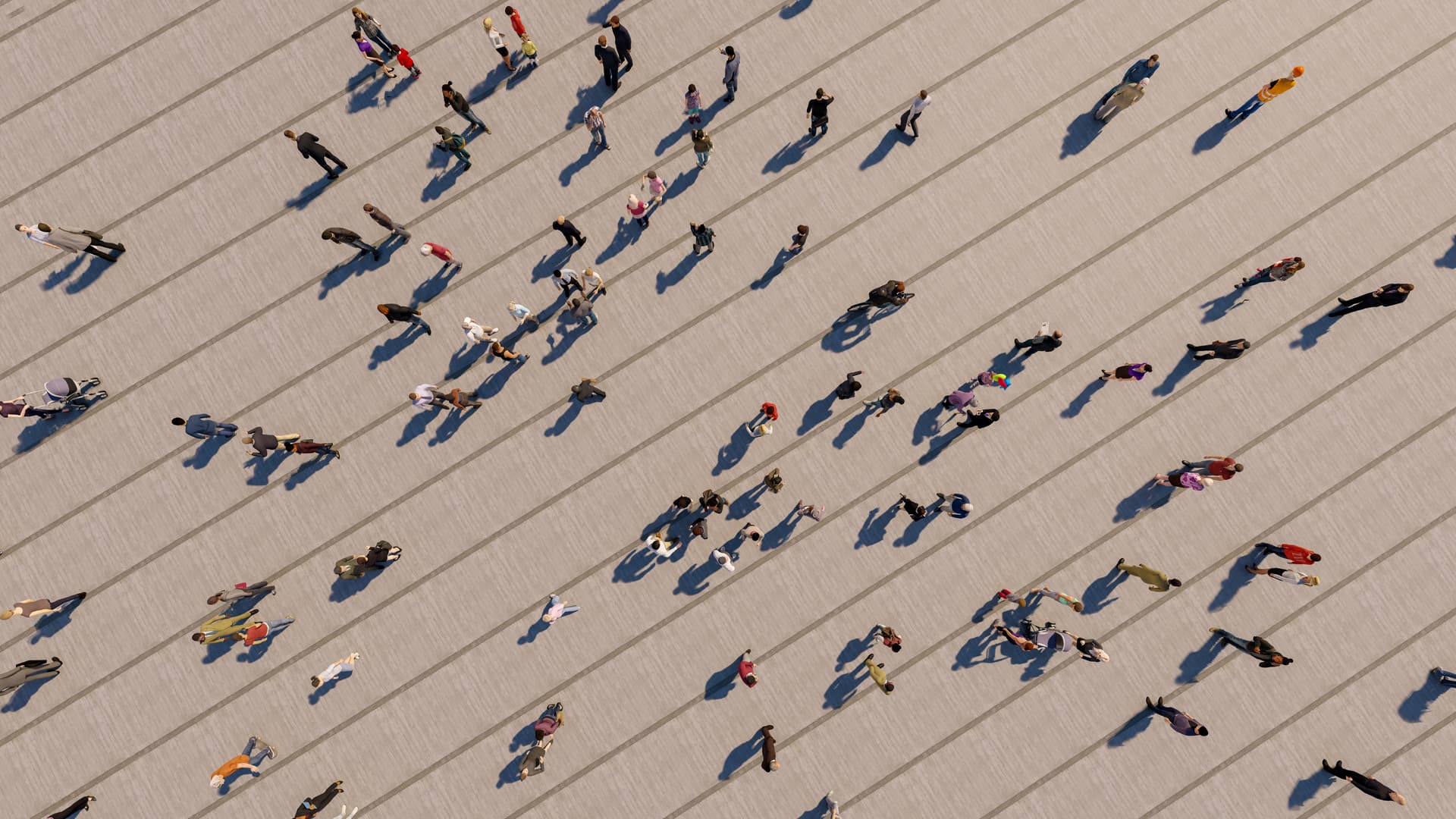 Busy street from above