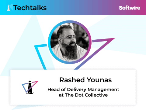 A headshot of Rashed Younas, head of delivery management at The Dot Collective